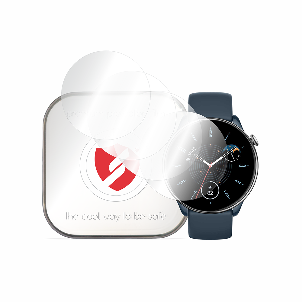 Smart Protection Premium Classic beskyttelsesfilm for Amazfit GTR Mini, sett med 4 stk, plast