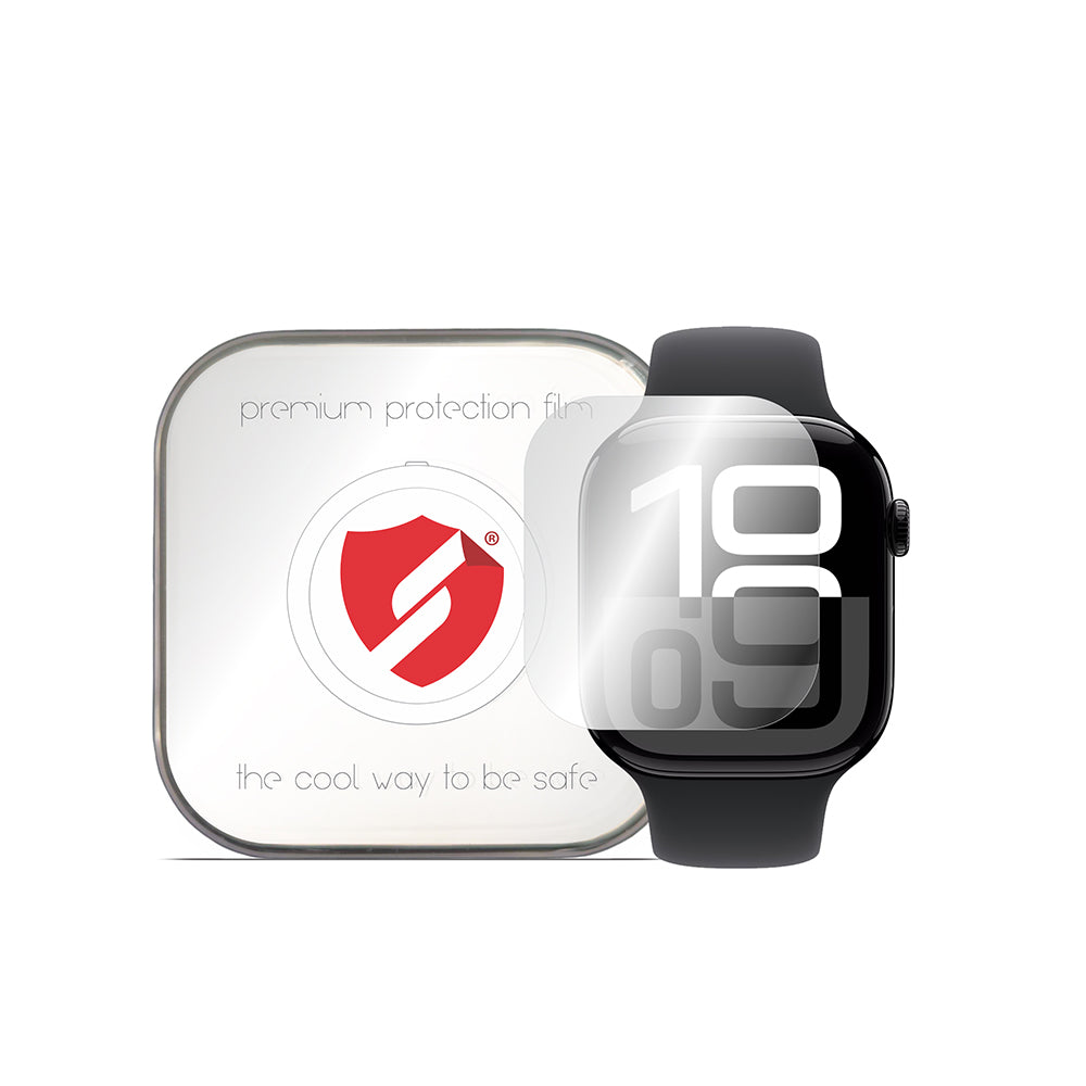 Smart Protection Premium Classic beskyttelsesfilm for Apple Watch 10 46mm-serien, sett med 4 stk, plast