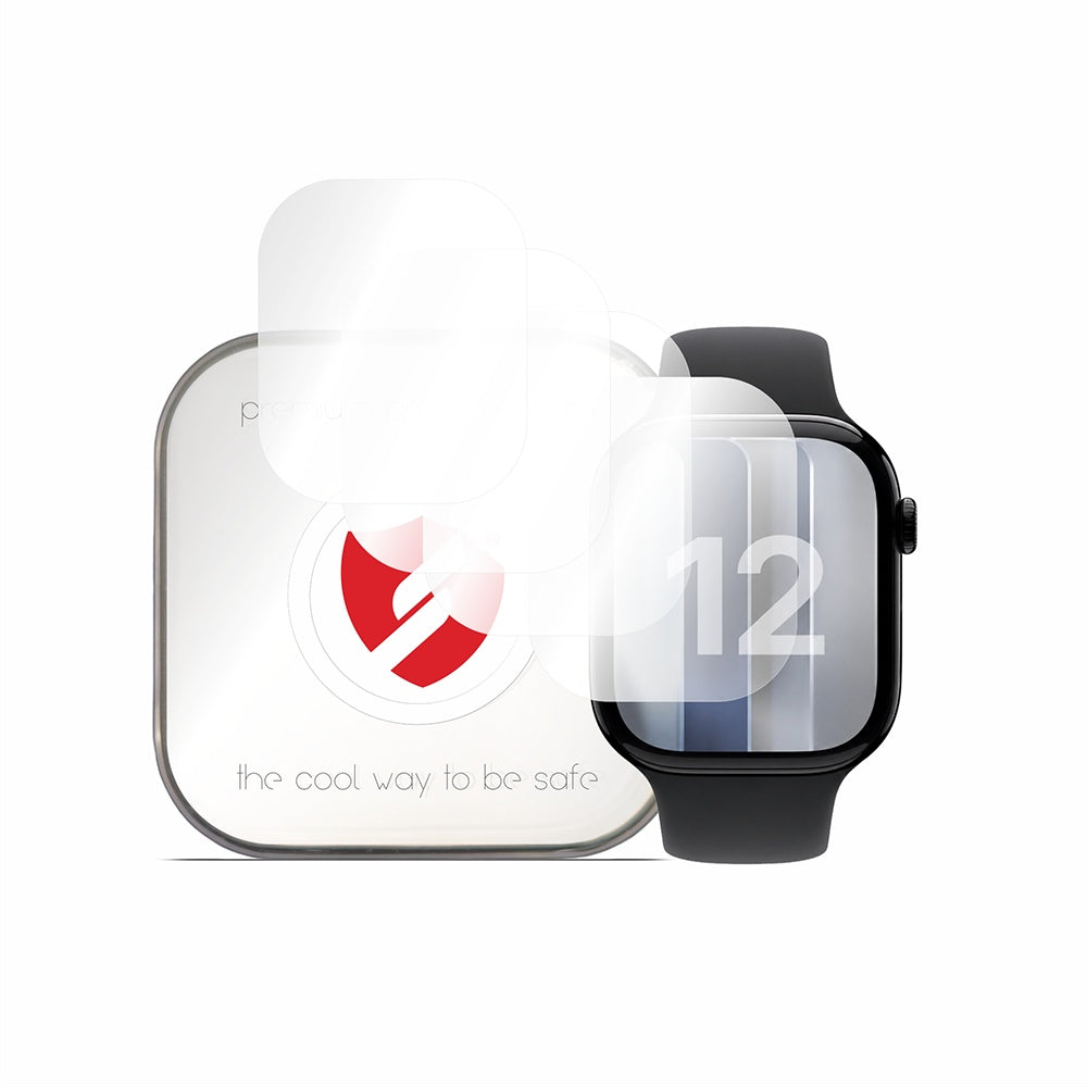 Smart Protection Premium Classic Beskyttelsesfilm for Apple Watch Series 12 46mm, Sett med 4 stk, Plast