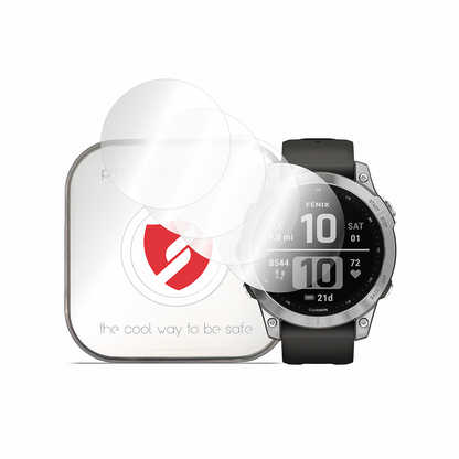 Smart Protection Premium Classic beskyttelsesfilm for Garmin Fenix 7, sett med 4 stk, plast