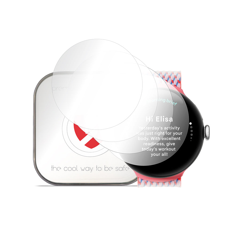 Smart Protection Premium Classic beskyttelsesfilm for Google Pixel Watch 3 41mm, sett med 4 stk, plast