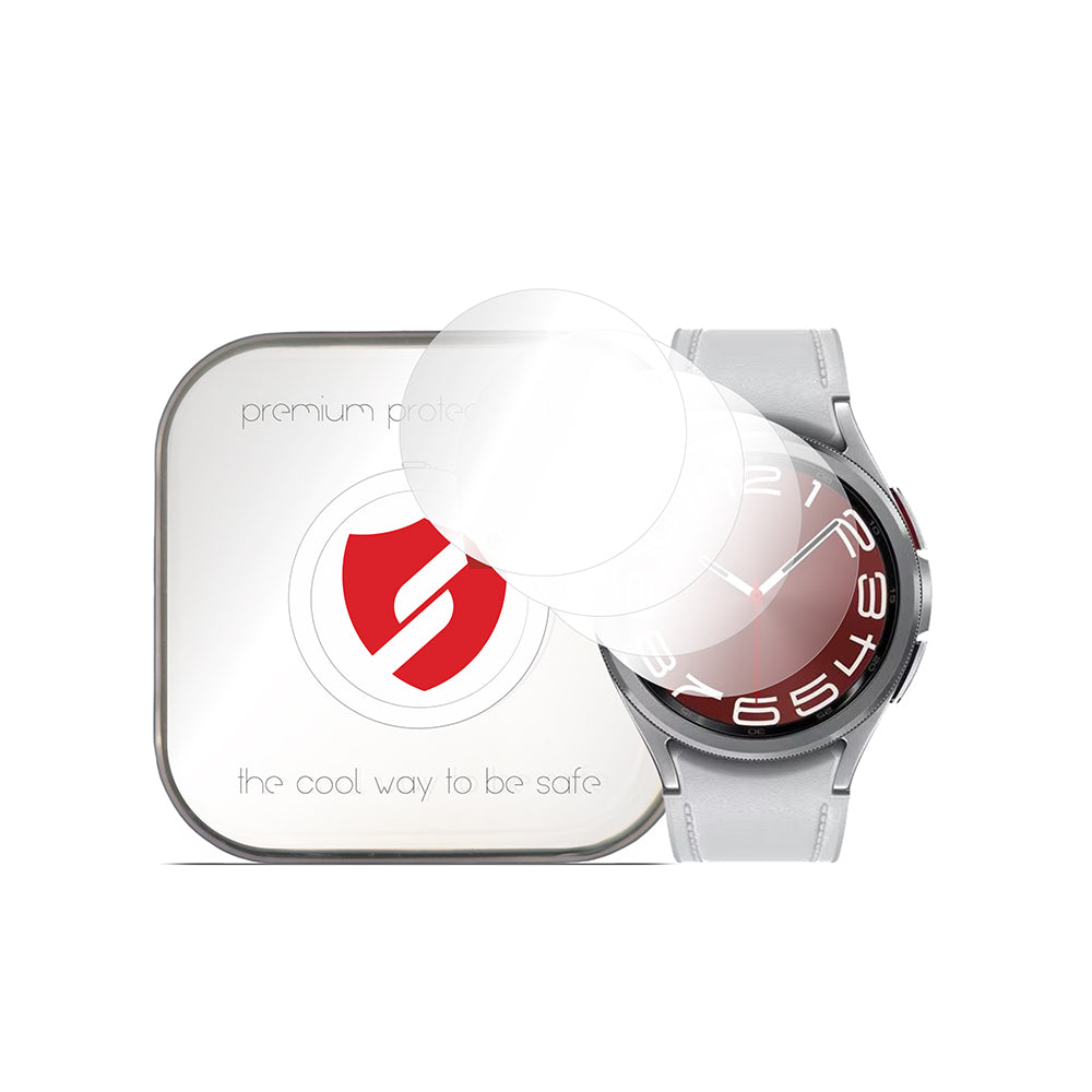 Smart Protection Premium Classic beskyttelsesfilm for Samsung Galaxy Watch6 Classic 47mm, sett med 4 stk, plast