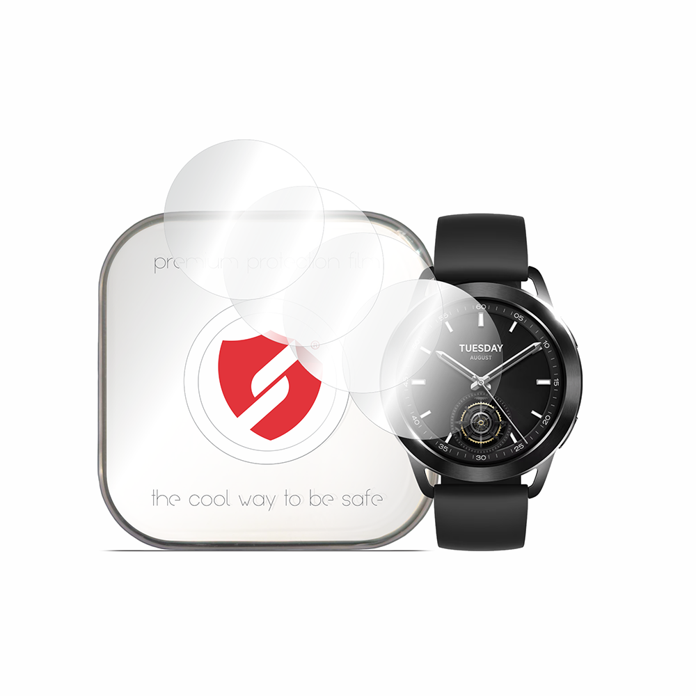 Smart Protection Premium Classic beskyttelsesfilm for Xiaomi Watch S3, sett med 4 stk, plast