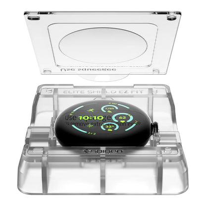 Beskyttelsesfilm Spigen Elite Shield EZ FIT for Google Pixel Watch 41mm Series, Sett med 2 stk, Herdet glass, Transparent AFL08524