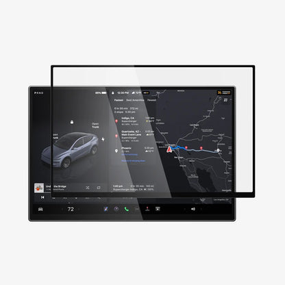 Spigen GlastR EZ FIT Beskyttelsesfilm for Tesla Y 2026 Premium / Performance Navigasjon, Herdet Glass AGL10820