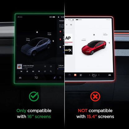 Spigen GlastR EZ FIT Beskyttelsesfilm for Tesla Y 2026 Premium / Performance Navigasjon, Herdet Glass AGL10820