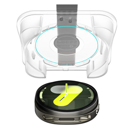 Spigen GlastR EZ FIT beskyttelsesfilm for Samsung Galaxy Watch8 44mm, Sett med 2 stykker, Herdet glass AGL09874