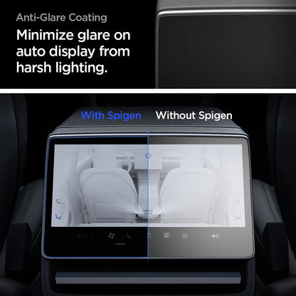 Spigen GlastR Slim Anti-Glare Beskyttelsesfilm for Navigasjon Tesla Y (2026 / 2025) / 3 (2026 / 2025 / 2024), Herdet Glass AGL07586
