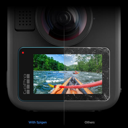Skjermbeskyttelsesfolie Spigen GlastR Slim for GoPro Max 2, Sett med 2 stykker, Herdet glass AGL11230