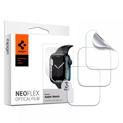 Spigen Neo Flex beskyttelsesfilm for Apple Watch 45mm / 44mm / 42mm Series, Sett med 3 stykker, Plast AFL04049