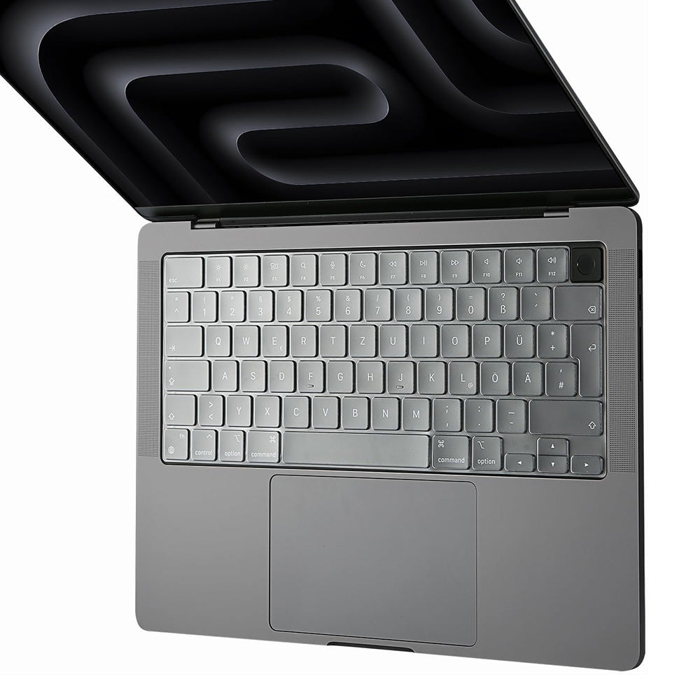 Techsuit PureTypeX tastaturbeskyttelse for Apple MacBook Pro 14 / Air 13 / Air 15-serien, gjennomsiktig