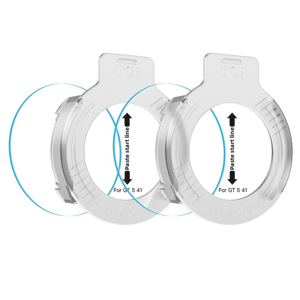 Beskyttelsesfilm Tech-Protect Easy Set+ for Huawei Watch GT 5 41mm, Sett med 2 stykker, Herdet glass
