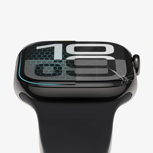 Tech-Protect Flex+ beskyttelsesfilm for Apple Watch 46mm Series, Sett med 2 stykker, Fleksibelt glass, Svart