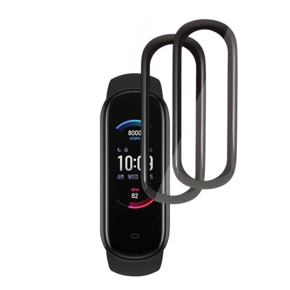 Beskyttelsesfolie Techsuit Nano Flex for Amazfit Band 5, Sett med 2 stykker, Plast, Svart