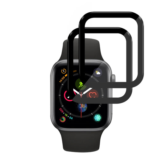 Techsuit Nano Flex beskyttelsesfilm for Apple Watch 40mm Series, Sett med 2 stykker, Plast, Svart