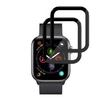 Techsuit Nano Flex beskyttelsesfilm for Apple Watch 44mm Series, Sett med 2 stykker, Plast, Svart