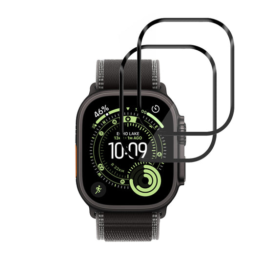 Beskyttelsesfolie Techsuit Nano Flex for Apple Watch Ultra Series, Sett med 2 stykker, Plast, Svart