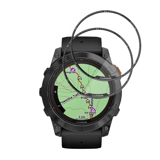 Beskyttelsesfolie Techsuit Nano Flex for Garmin Fenix 7X Pro Solar, Sett med 2 stykker, Plast, Svart