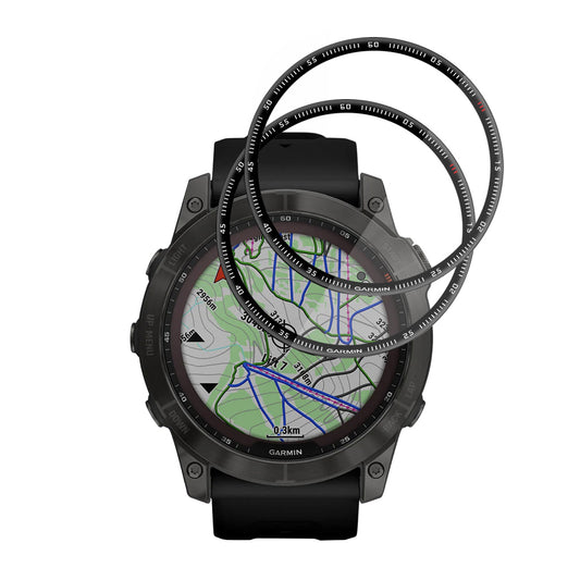 Techsuit Nano Flex beskyttelsesfilm for Garmin Fenix 7X, Sett med 2 stykker, Plast, Svart
