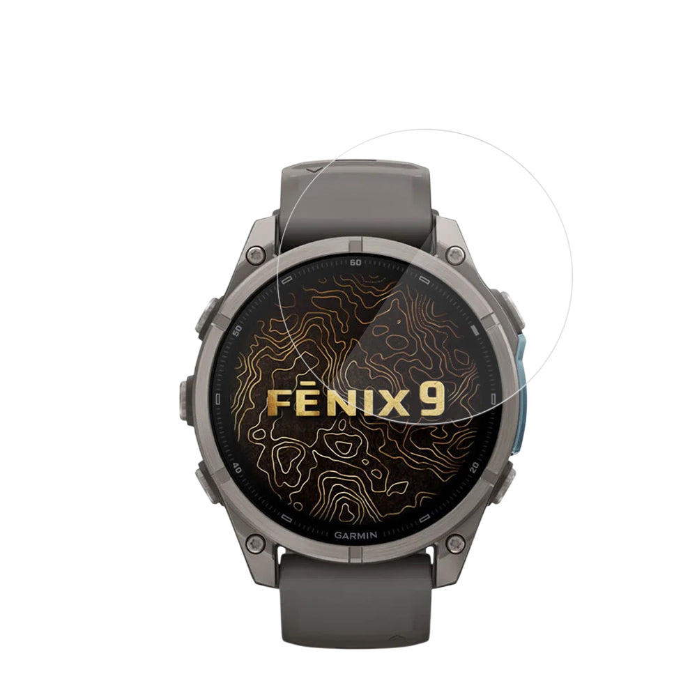 Techsuit Nano Flex Beskyttelsesfilm for Garmin Fenix 9 Pro 51mm / Fenix 9 51mm, Sett med 2 stk, Plast, Svart