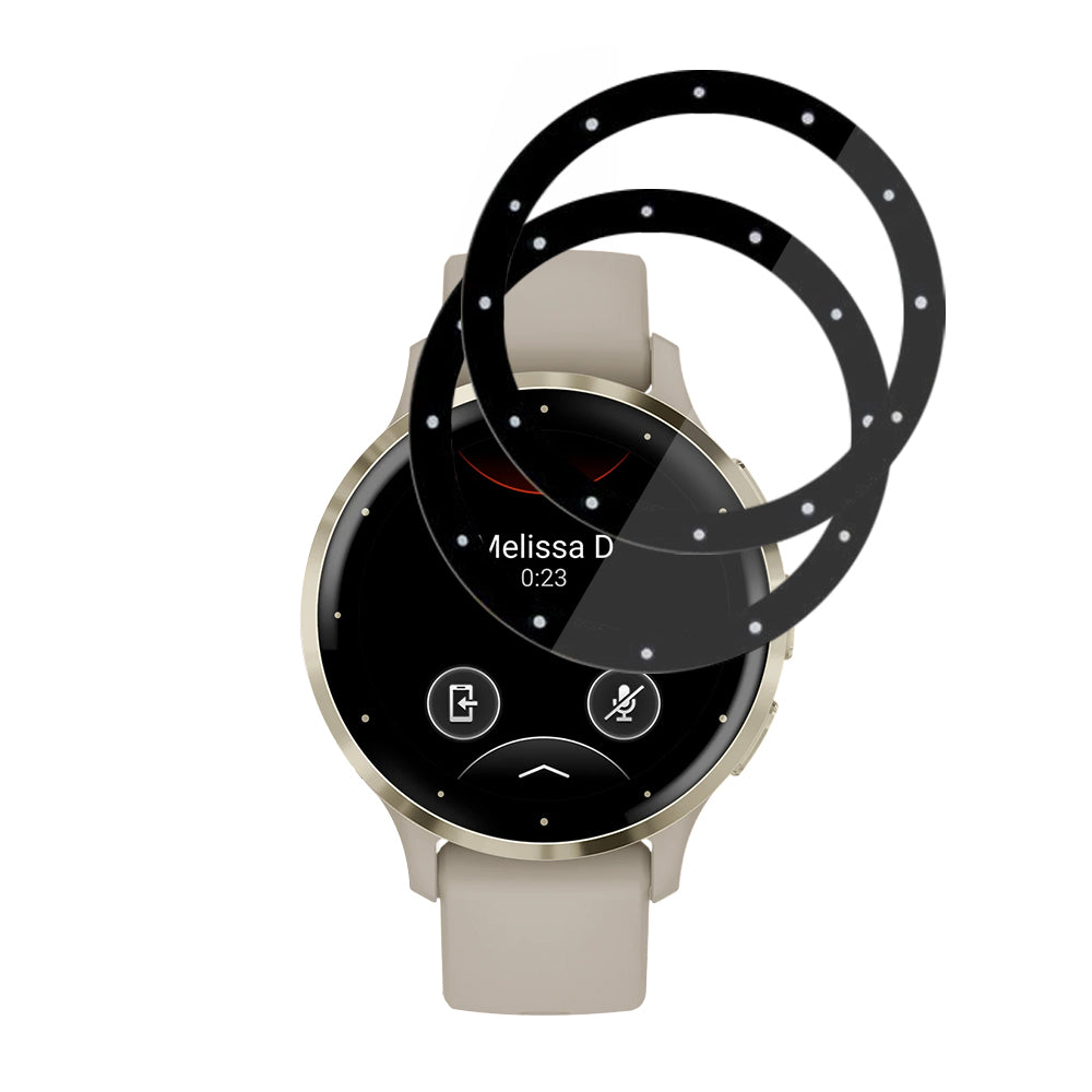 Beskyttelsesfolie Techsuit Nano Flex for Garmin Venu 3S, Sett med 2 stykker, Plast, Svart