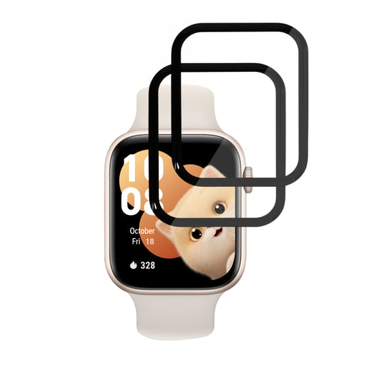 Foliebeskyttelse Techsuit Nano Flex for Honor Watch 5, Sett med 2 stykker, Plast, Svart