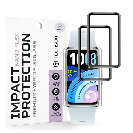 Beskyttelsesfolie Techsuit Nano Flex for Huawei Band 11 Pro, Sett med 2 stykker, Plast, Svart