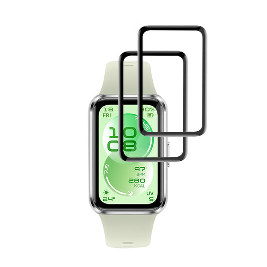 Beskyttelsesfolie Techsuit Nano Flex for Huawei Band 11, Sett med 2 stykker, Plast, Svart