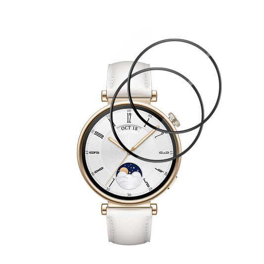 Techsuit Nano Flex beskyttelsesfilm for Huawei Watch GT 4 41mm, Sett med 2 stykker, Plast, Svart
