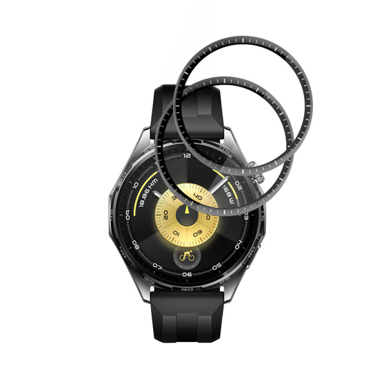 Techsuit Nano Flex beskyttelsesfilm for Huawei Watch GT 6 46mm, Sett med 2 stykker, Plast, Svart