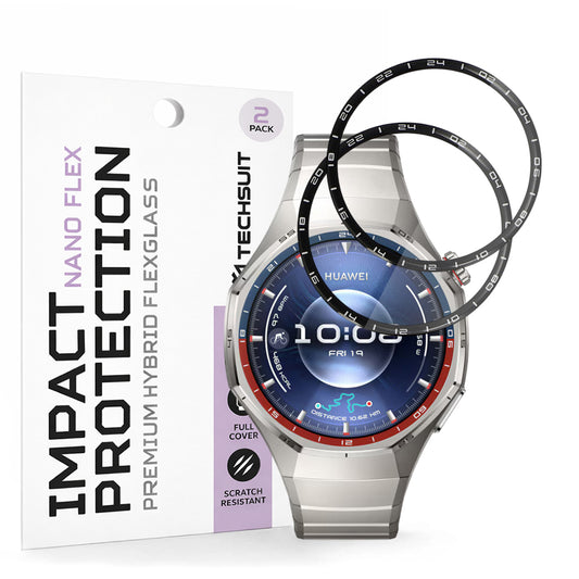 Beskyttelsesfolie Techsuit Nano Flex for Huawei Watch GT 6 Pro, Sett med 2 stykker, Plast, Svart