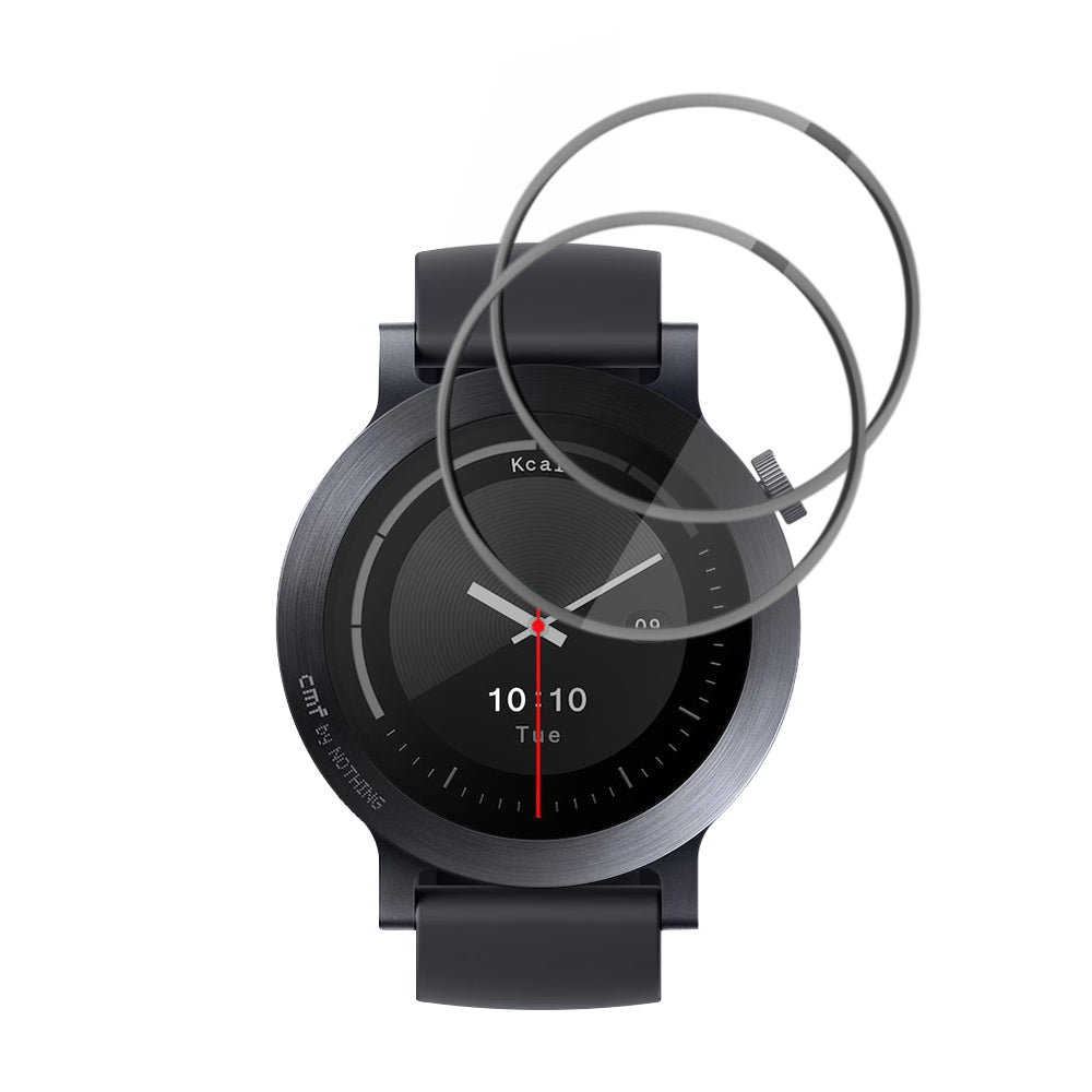 Beskyttelsesfolie Techsuit Nano Flex for Nothing CMF Watch 3 Pro, Sett med 2 stykker, Plast, Svart
