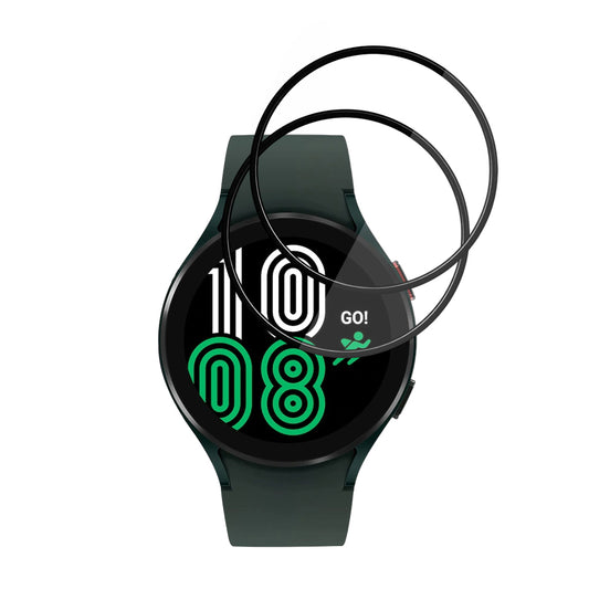 Techsuit Nano Flex beskyttelsesfilm for Samsung Galaxy Watch4 44mm, Sett med 2 stykker, Plast, Svart