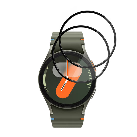 Beskyttelsesfolie Techsuit Nano Flex for Samsung Galaxy Watch7 40mm, Sett med 2 stykker, Plast, Svart