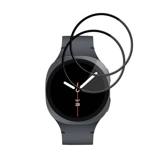Beskyttelsesfolie Techsuit Nano Flex for Samsung Galaxy Watch8 40mm, Sett med 2 stykker, Plast, Svart