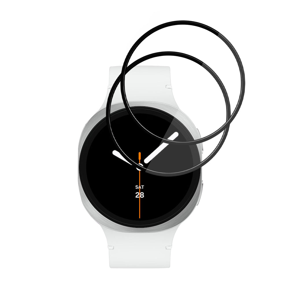 Beskyttelsesfolie Techsuit Nano Flex for Samsung Galaxy Watch8 44mm, Sett med 2 stykker, Plast, Svart