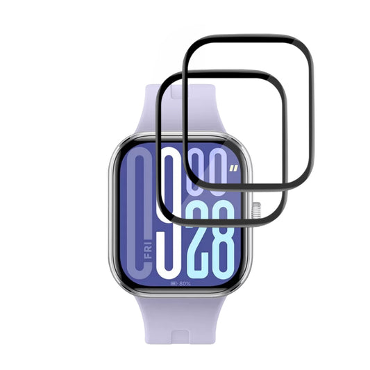 Techsuit Nano Flex beskyttelsesfilm for Xiaomi Redmi Watch 5, Sett med 2 stykker, Plast, Svart