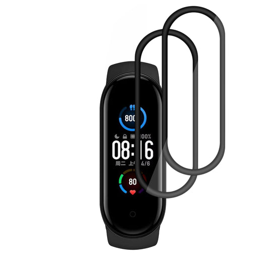 Beskyttelsesfolie Techsuit Nano Flex for Xiaomi Smart Band 6 / 5, Sett med 2 stykker, Plast, Svart