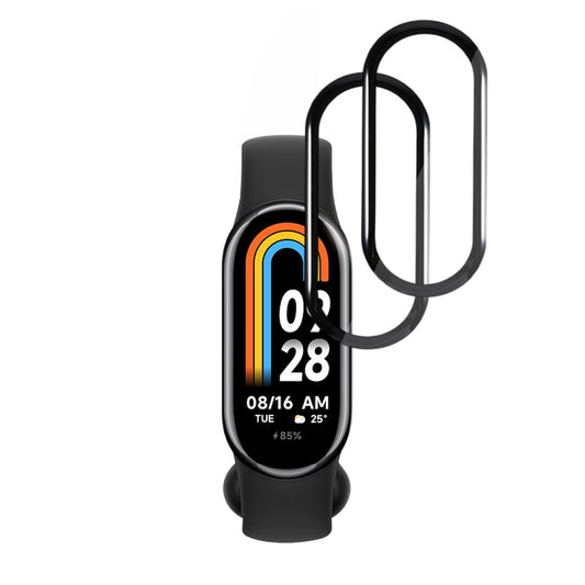 Techsuit Nano Flex beskyttelsesfilm for Xiaomi Smart Band 8, Sett med 2 stykker, Plast, Svart