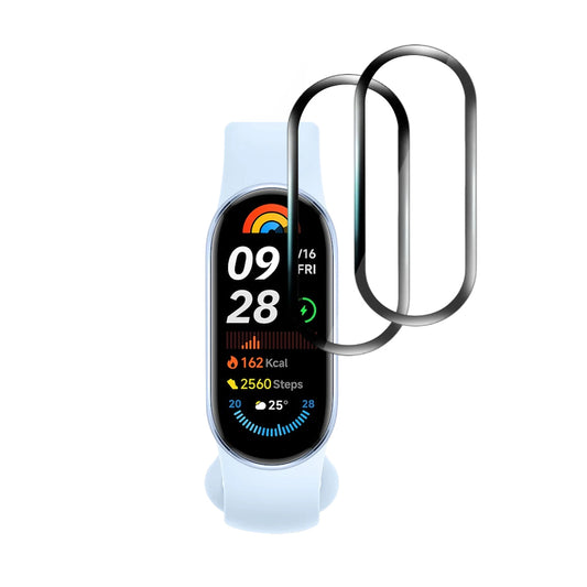 Beskyttelsesfolie Techsuit Nano Flex for Xiaomi Smart Band 9, Sett med 2 stykker, Plast, Svart