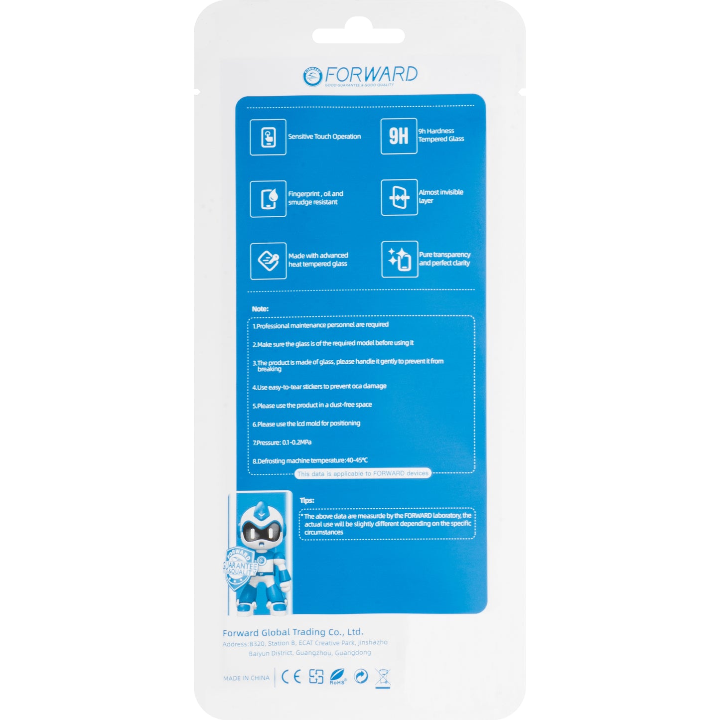 Skjermglass + Edge Glue / OCA Forward Guard for Huawei P30 Pro, Svart