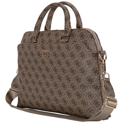 Guess 4G Triangle Logo veske for 15-tommers laptop, brun