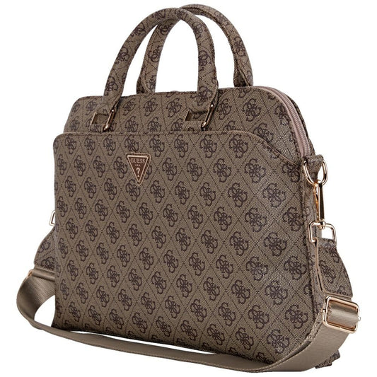 Guess 4G Triangle Logo veske for 15-tommers laptop, brun