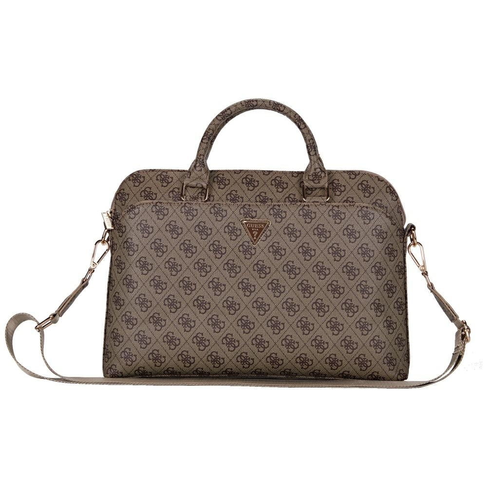 Guess 4G Triangle Logo veske for 15-tommers laptop, brun