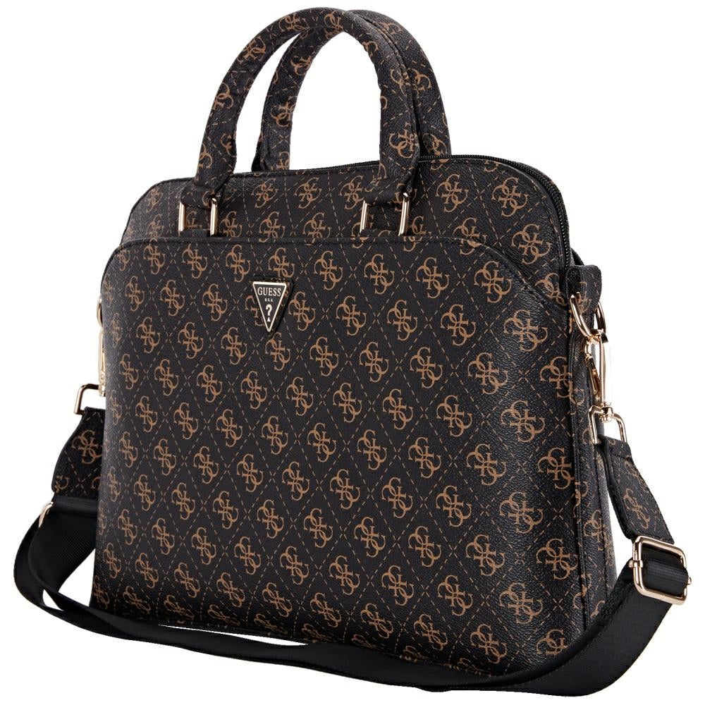 Guess 4G Triangle Logo veske for 15-tommers laptop, svart brun