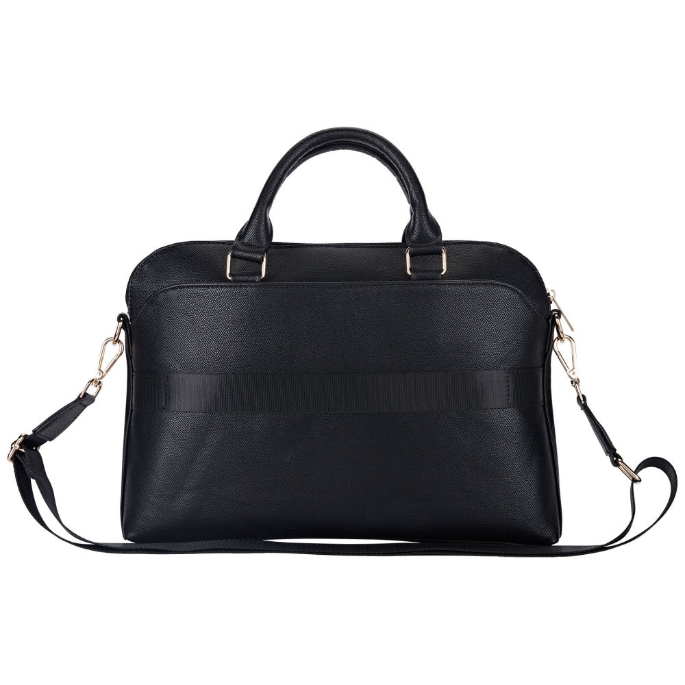 Guess Grained Triangle Logo-veske for 15-tommers laptop, svart