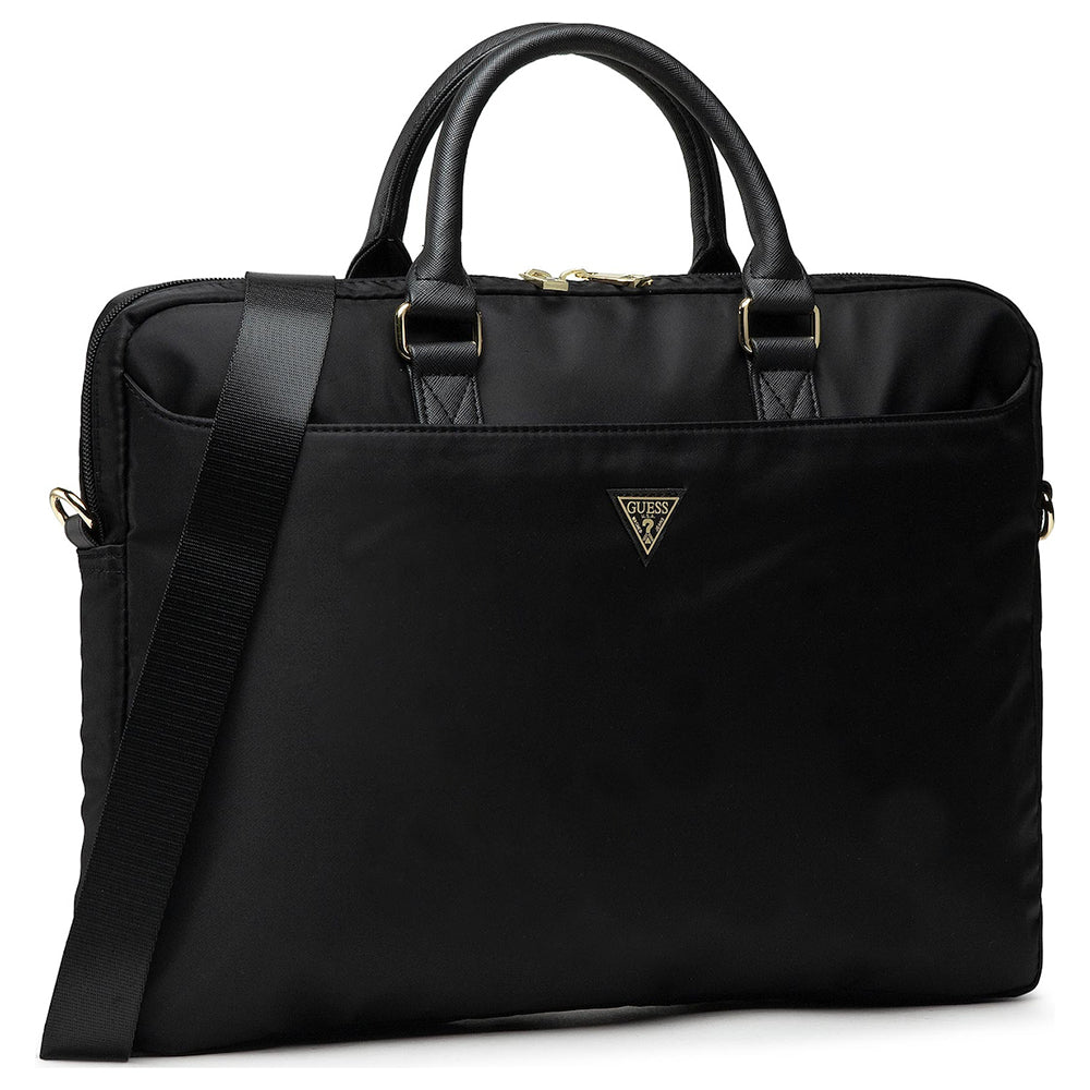 Guess Triangle Logo-veske for 16-tommers laptop, svart