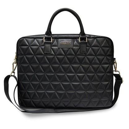 Guess Quilted-veske for 15-tommers laptop, svart