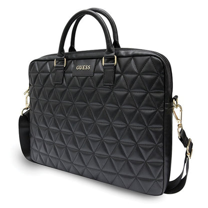 Guess Quilted-veske for 15-tommers laptop, svart