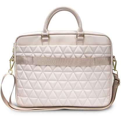 Guess Quilted-veske for 15-tommers laptop, Rosa